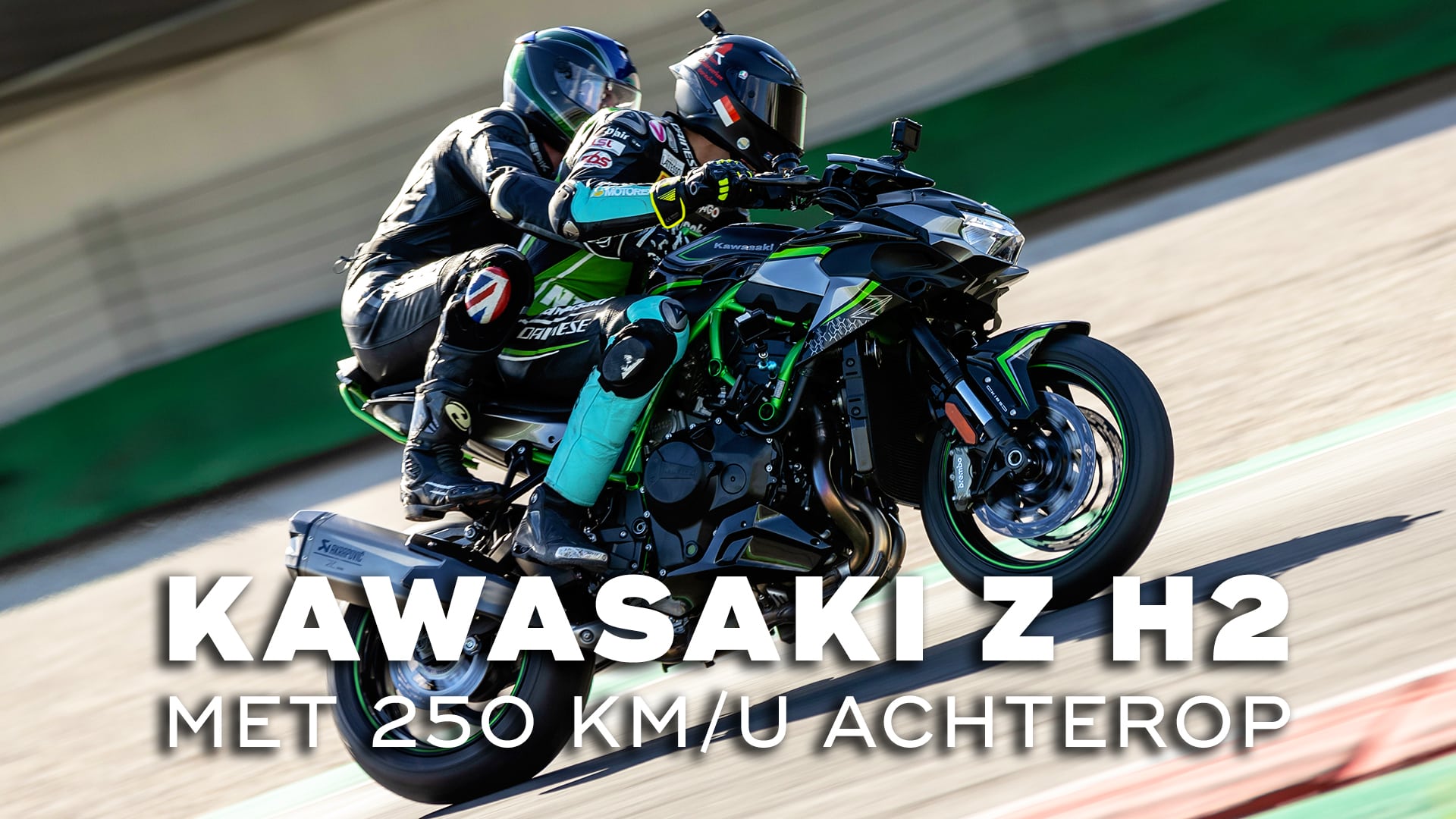 Met 250 km/u achterop bij de Kawasaki Z H2